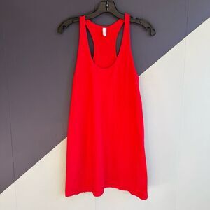 Vintage Y2K American Apparel Red Racerback Tank Dress, Size S, 100% Cotton